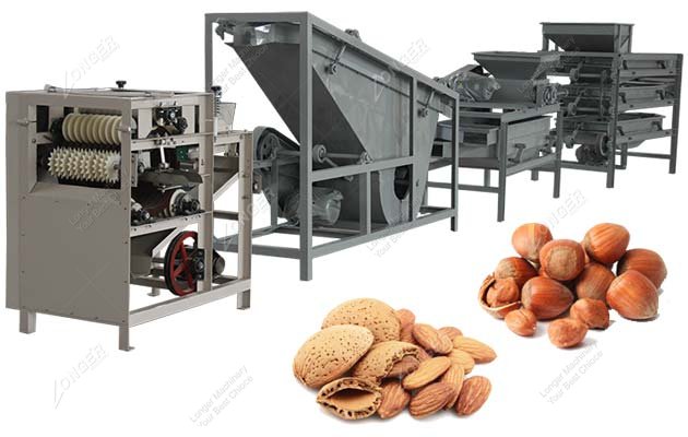 Large Almond Cracking Shelling Peeling Machine Equipment
