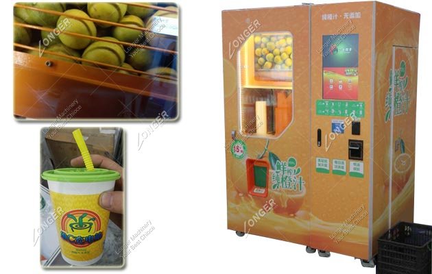 Automated Squeezed Fresh Orange Juice Vending Machine Manufacturer