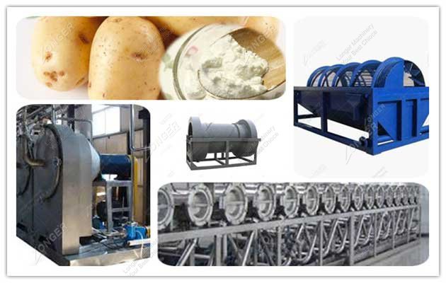 Auto Potato Starch Processing Line 1000kg/h